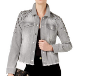 Inc International Concepts Women's Studded Trucker Jacket, Size Medium