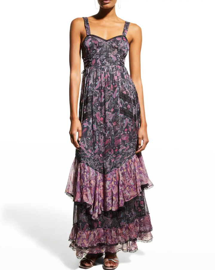 Rococo Sand Printed Tiered Maxi Dress