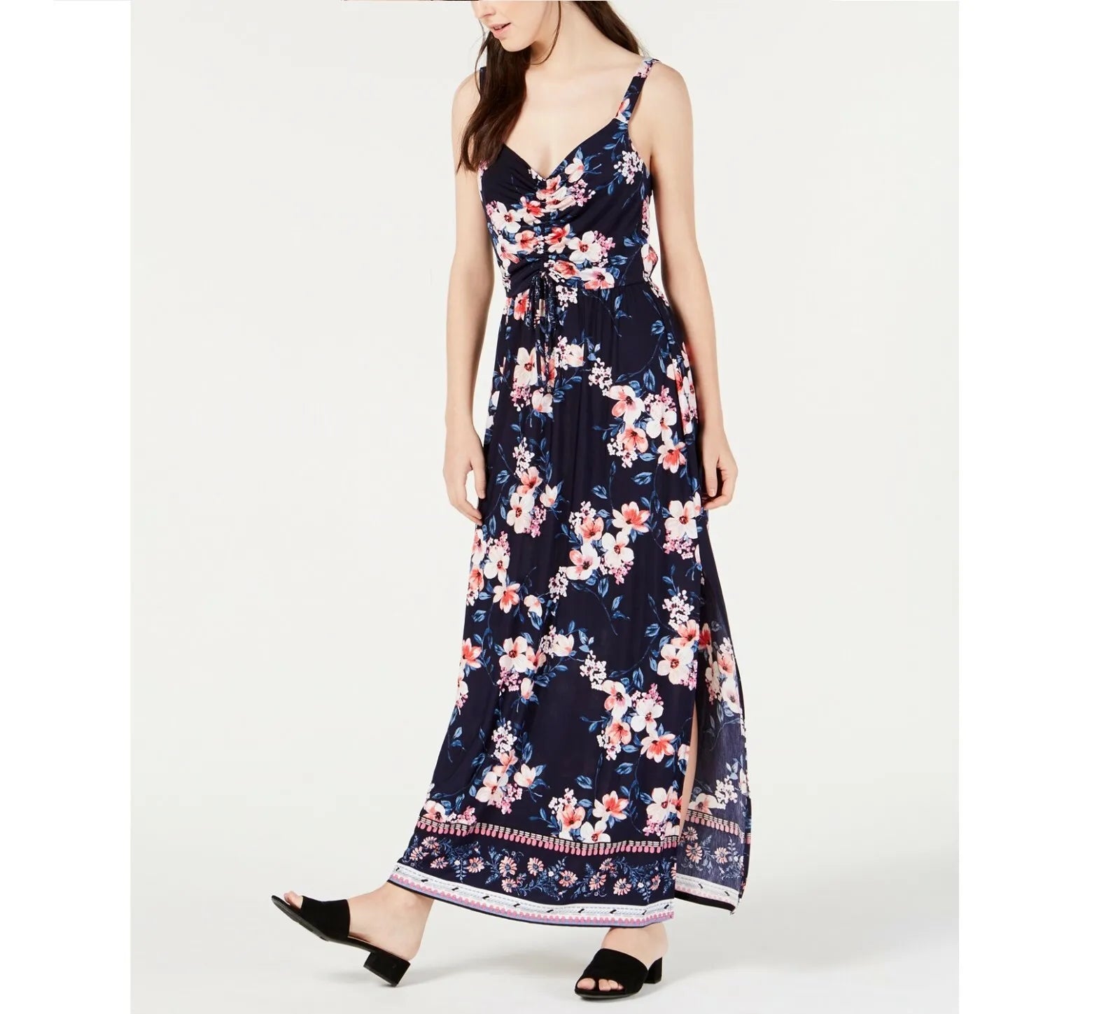 Trixxi Juniors Cameo Maxi Dress, Navy, Size XXS