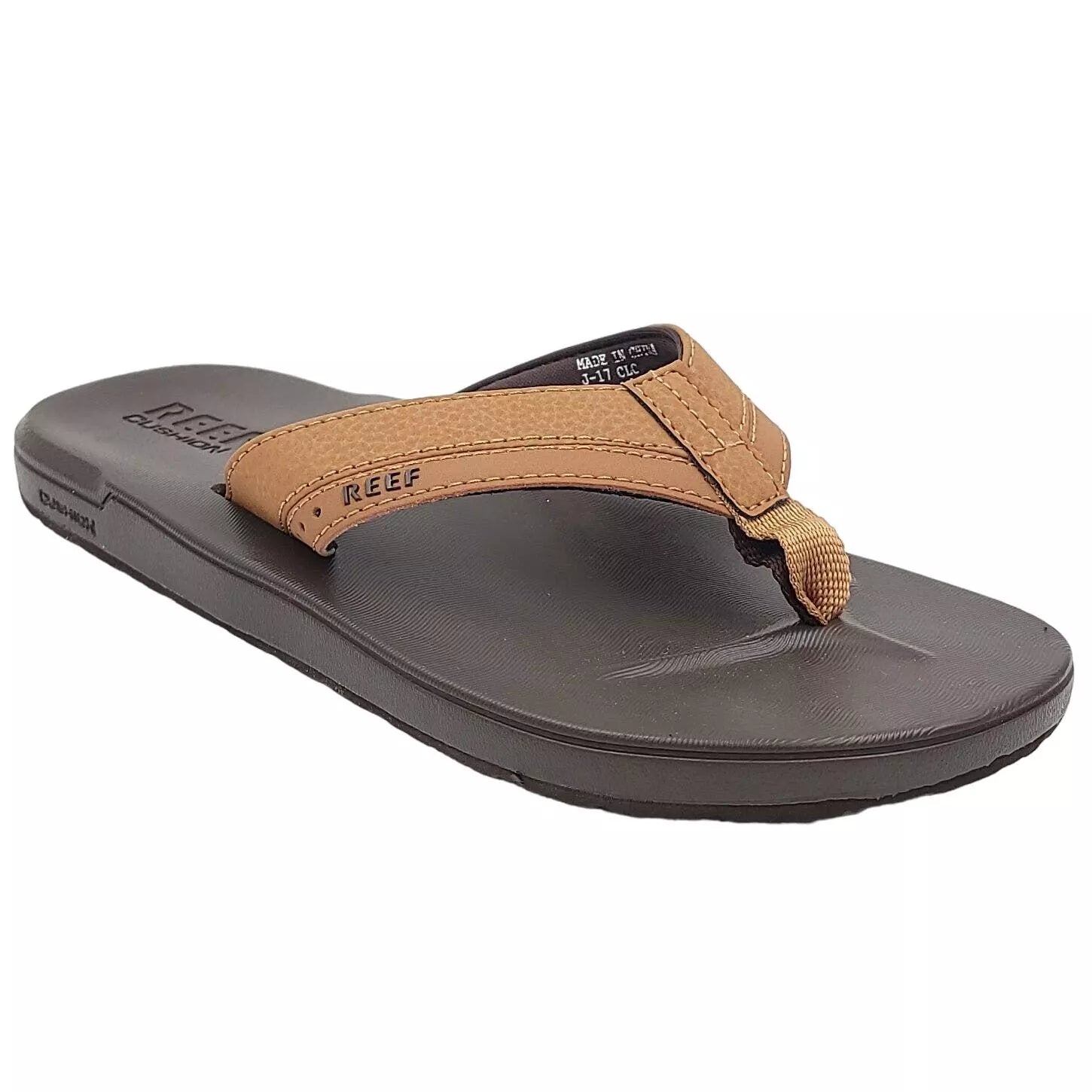 Reef Men Slip On Flip Flop Thong Sandals Contoured Cushion Size US 7 Brown