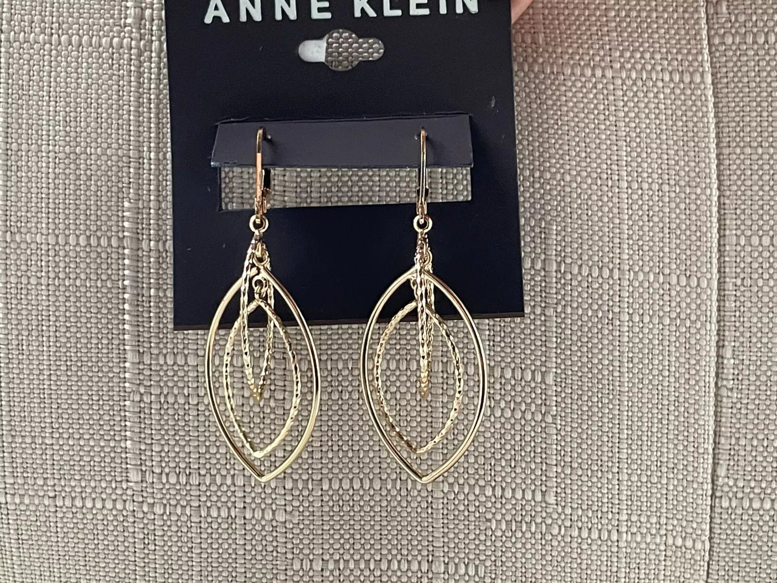 Anne Klein Gold-Tone Orbital Drop Extra Large Earrings