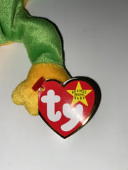 Ty Beanie Baby: Smoochy the Frog The Frog 1997 ** MANY Tag ERRORS ** PVC!