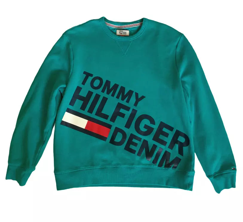 Tommy Hilfiger Mens Tommy Hilfiger Denim Sweatshirt, Size Large