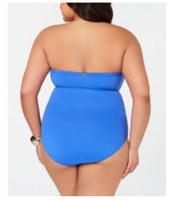 Ralph Lauren SEA Blue Plus Beach Club Slimming One Piece Swimsuit,Size 20W