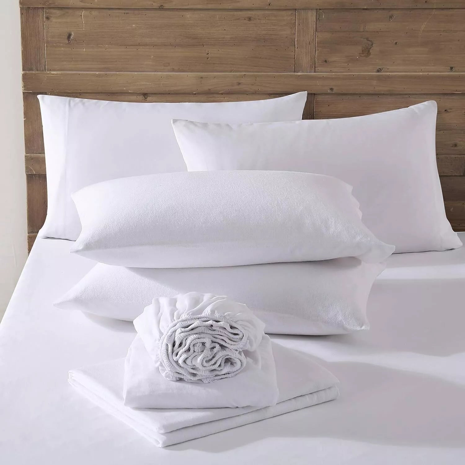 Eddie Bauer - Queen Sheets, Cotton Flannel Bedding Set, Brushed for Extra