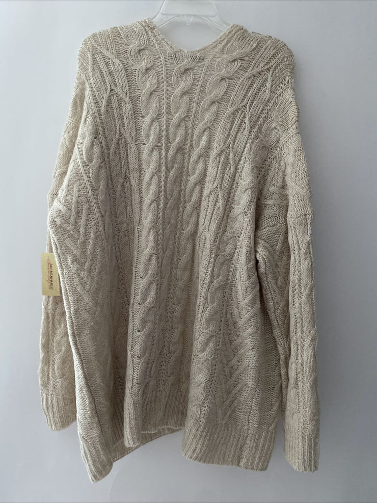 American Rag Cardigan Sweater Chevron Crochet Pattern, Size Small