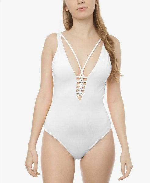 ONeill Womens Salt Water Solids Macrame One Piece Swimsuit, Size Medium