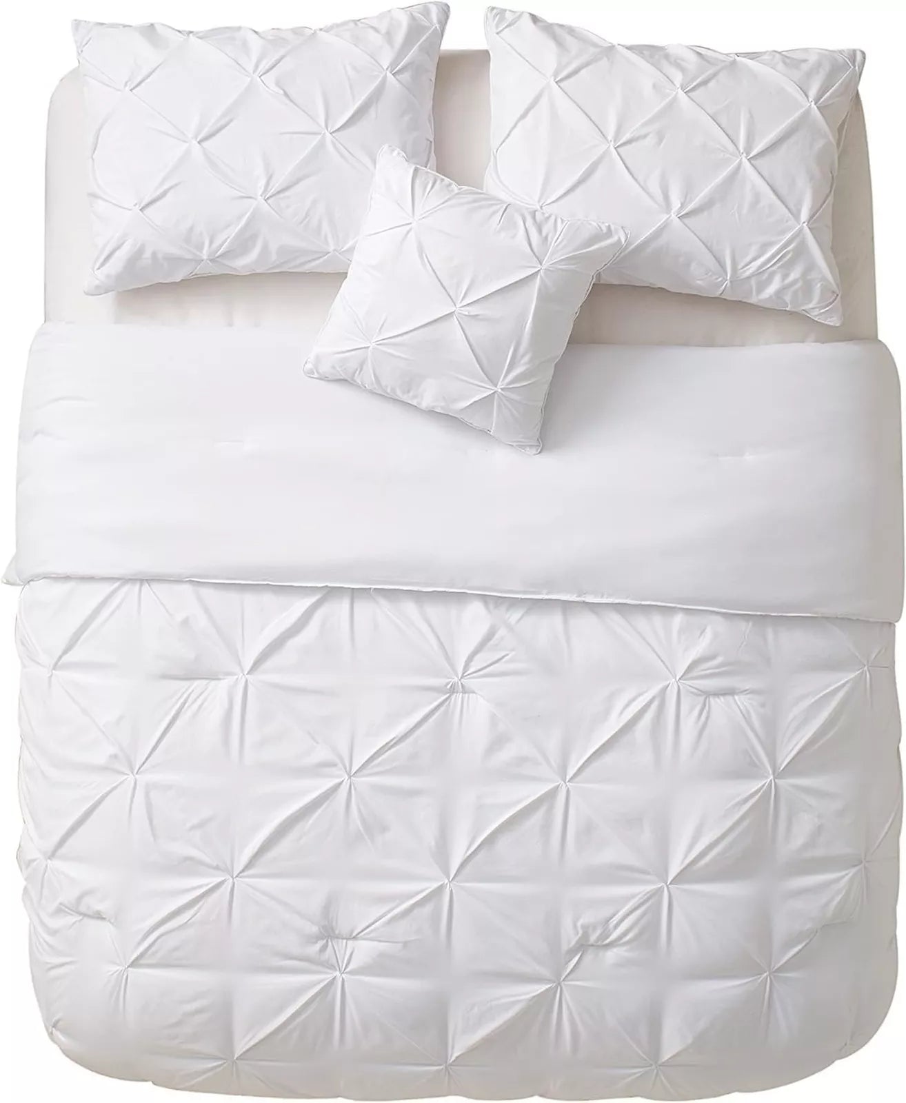 Vcny Home Carmen Pintuck 4 Piece Comforter Set, Queen Bedding