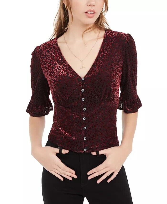 American Rag Juniors Burnout Velvet Top, Size Medium