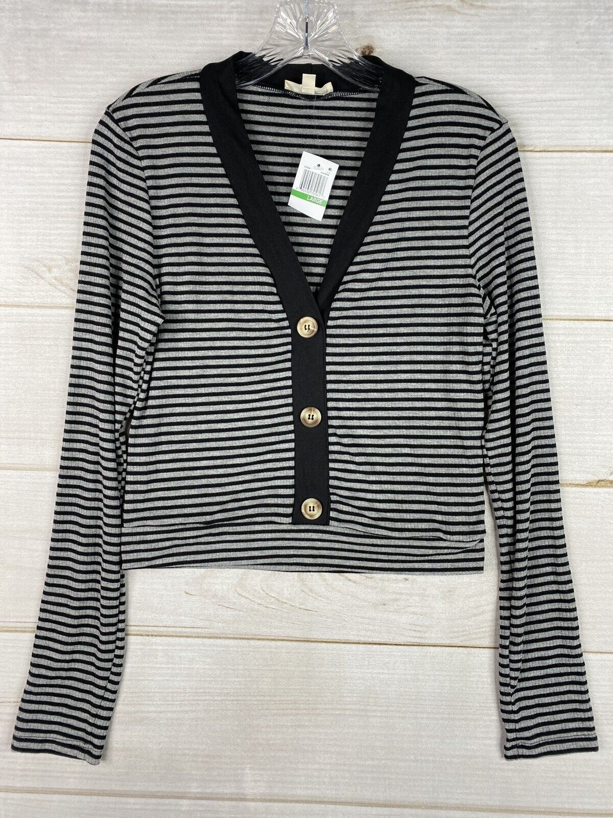 Ultra Flirt Juniors Striped Pullover Blouse, Size XL