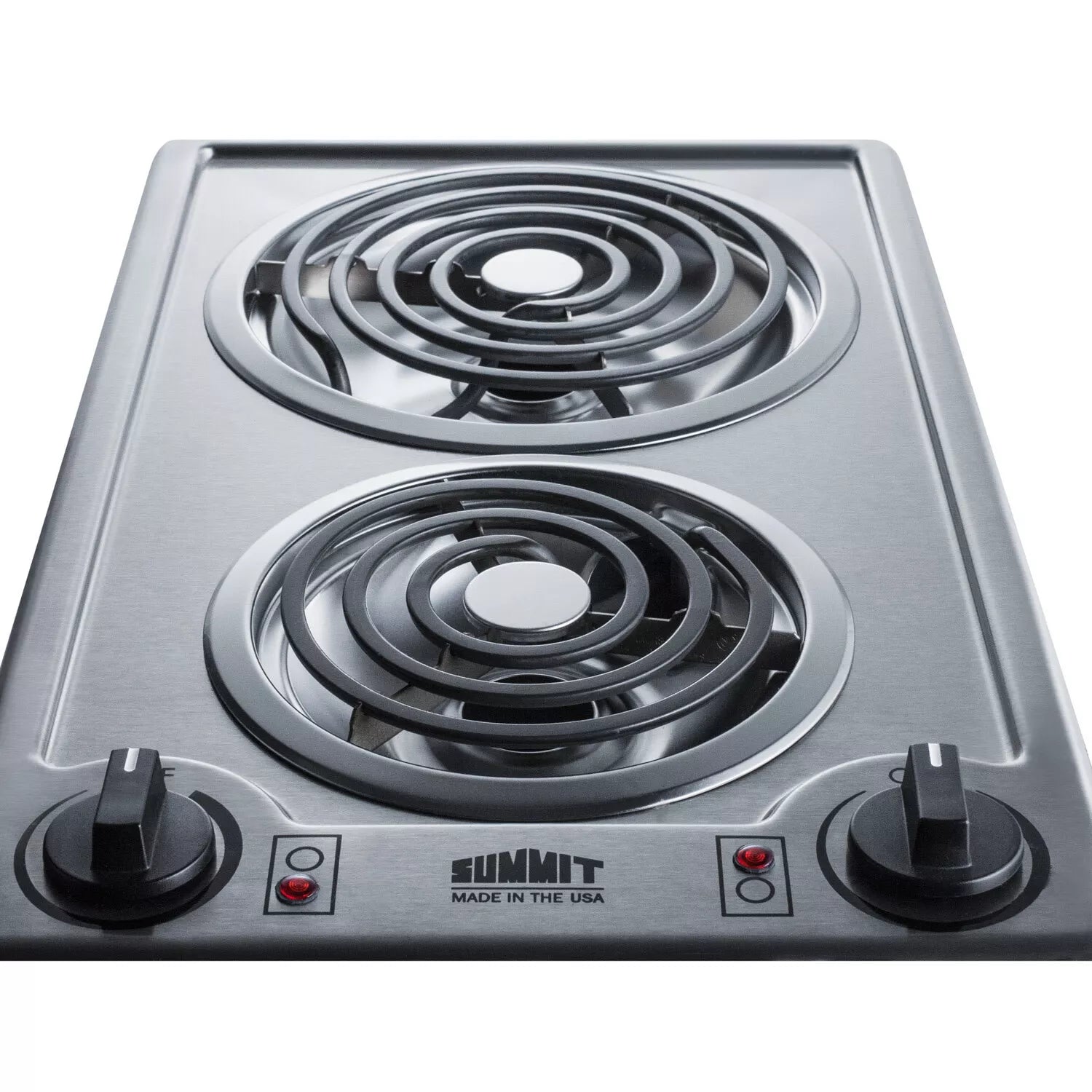 Summit CCE212BL 12-In Wide 2 Burner Induction Coil Cook Top, 115V