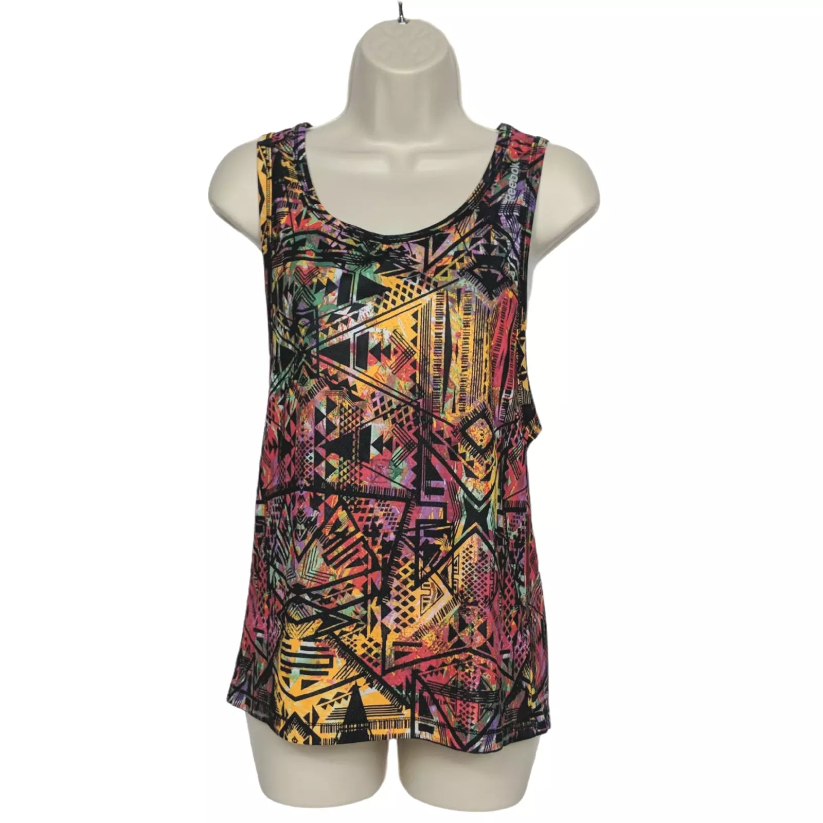 Reebok Womens Speedwick Tank Top Size Small Tribal Print Scoop Neck, Medium