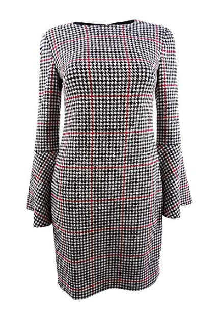 LAUREN RALPH LAUREN Womens Houndstooth Bell Sleeves Cocktail Dress,Siz – Vanessa Jane