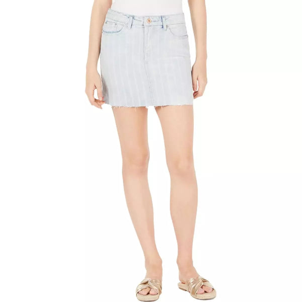 Vanilla Star Juniors Striped Denim Mini Skirt Size 15