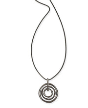 Alfani Hematite-Tone Pave Multi-Circle Pendant Necklace