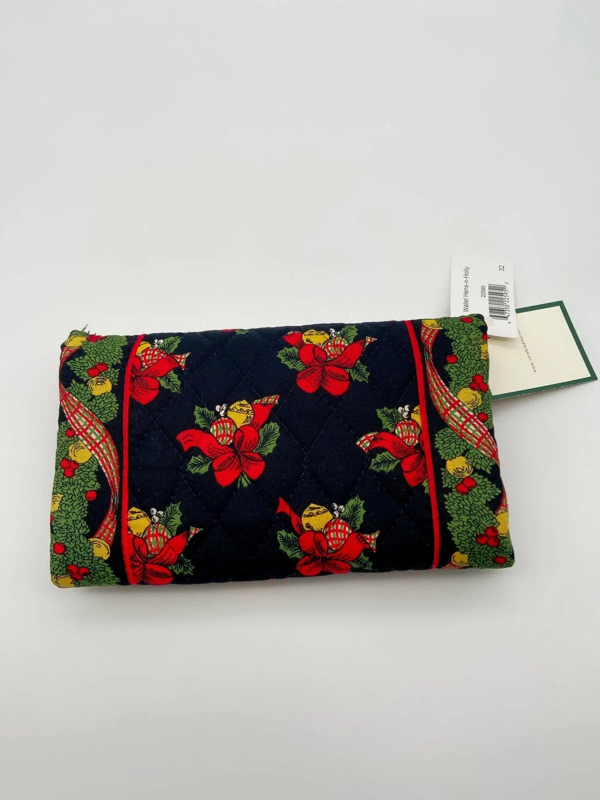 Vera Bradley Strap Wallet Crossbody Hen and Holly Christmas Holiday