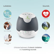 Homedics My Baby Sound Machine - 6 Sounds, Lullabies, Image Projector, Auto-off