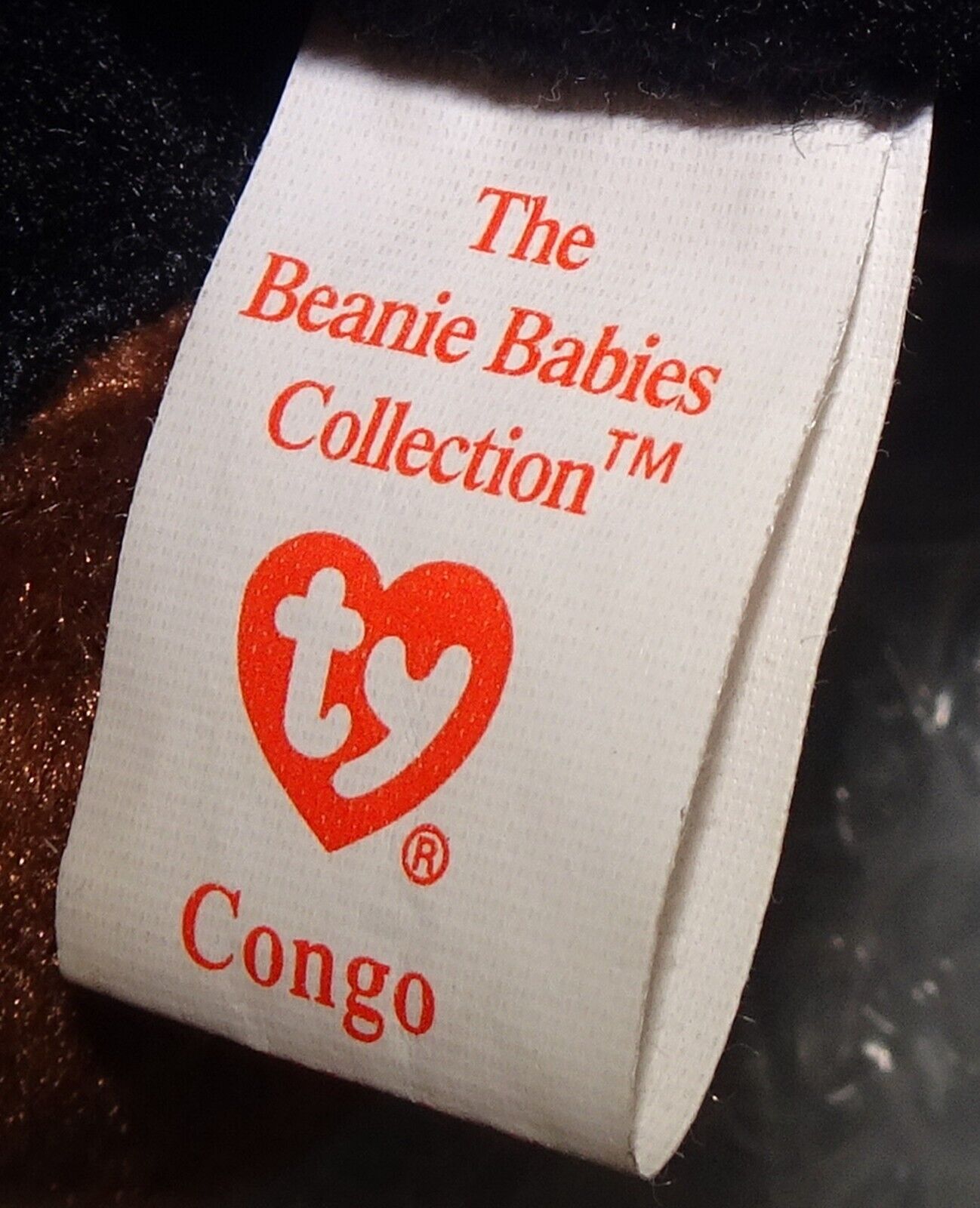 Ty Beanie Baby Congo the Gorilla 1996 RARE Original - 4160 P.V.C. Pellets