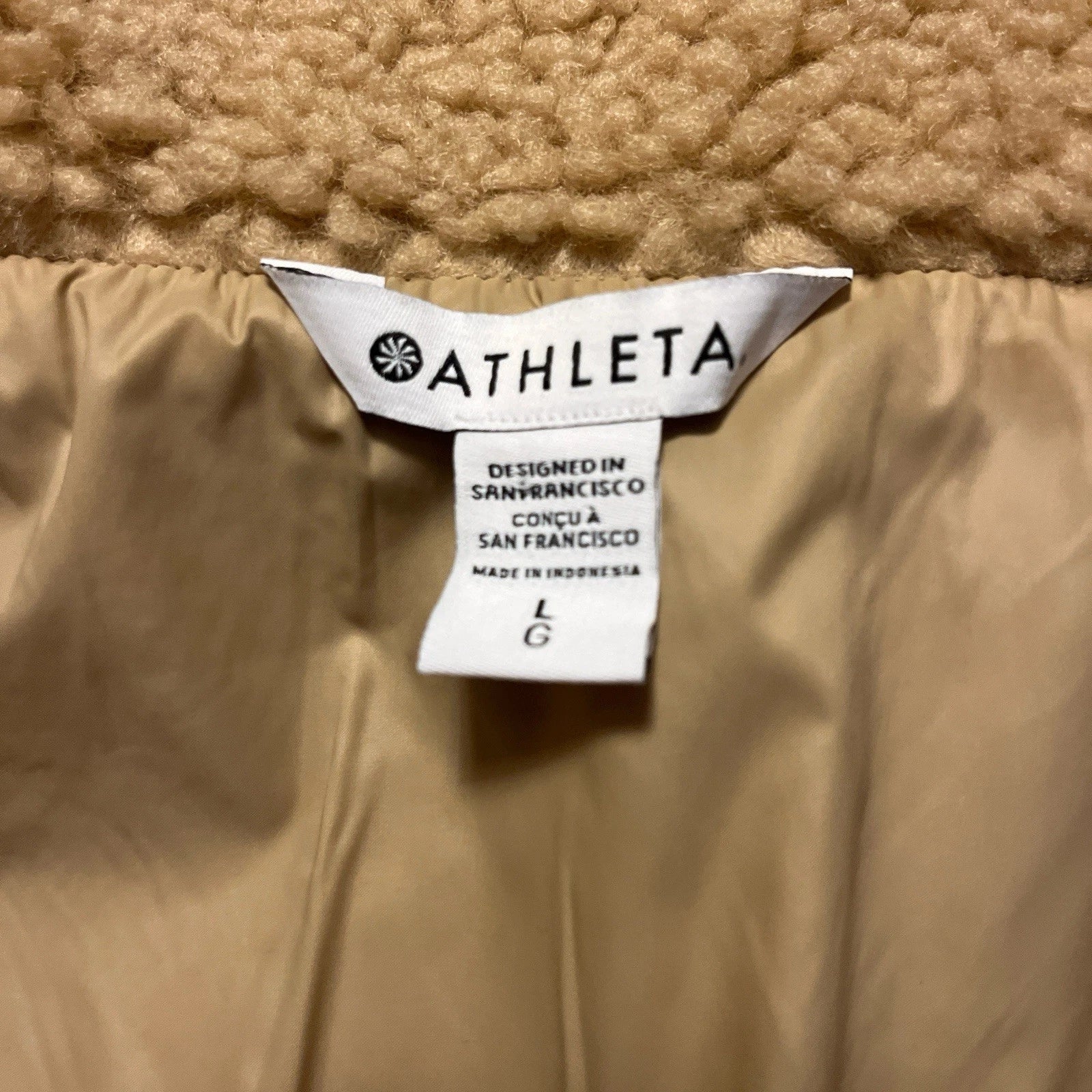 Athleta Fleece Hybrid Jacket, Size Large