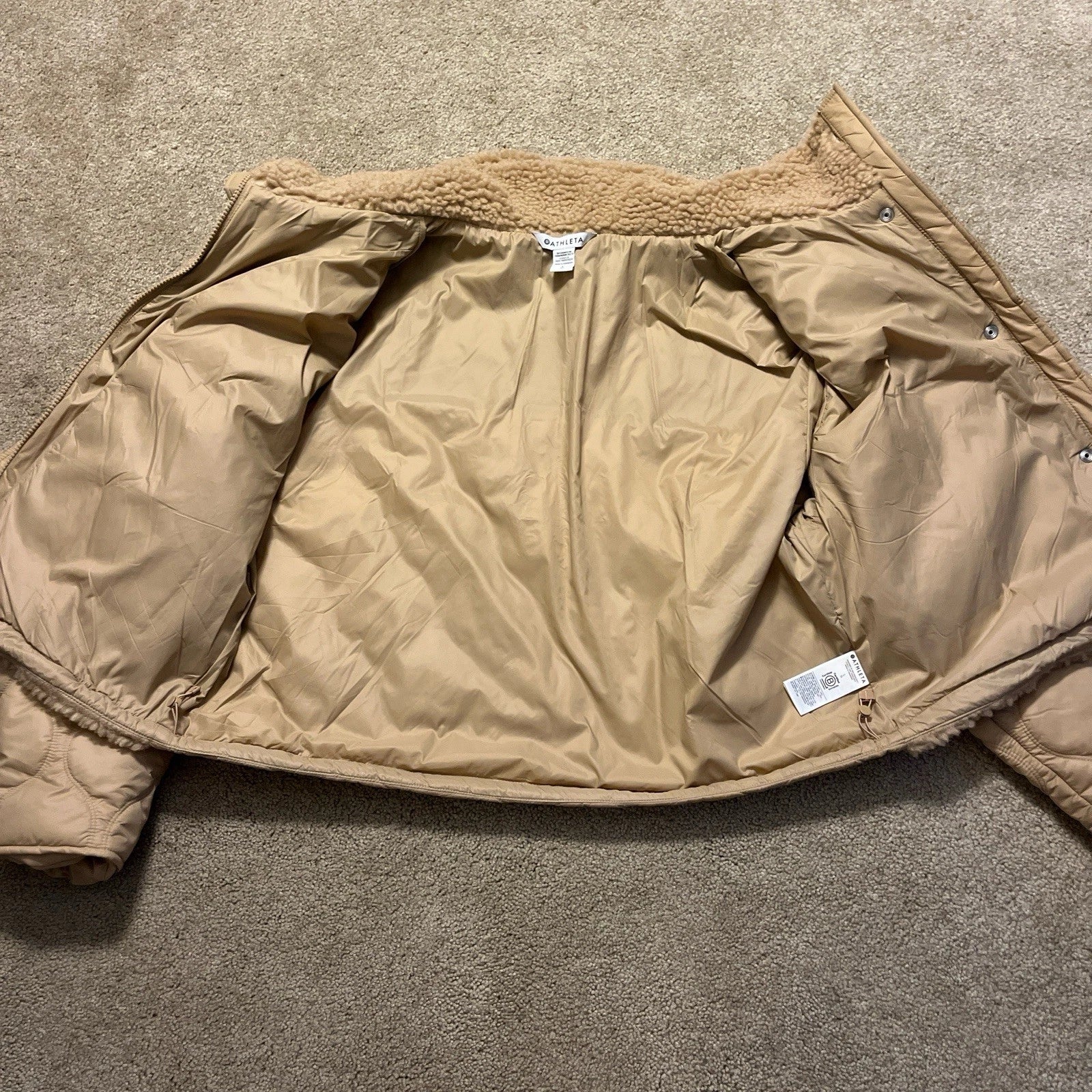 Athleta Fleece Hybrid Jacket, Size Large
