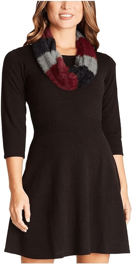 BCX Juniors Sweater Dress Button Sleeve, Size Medium