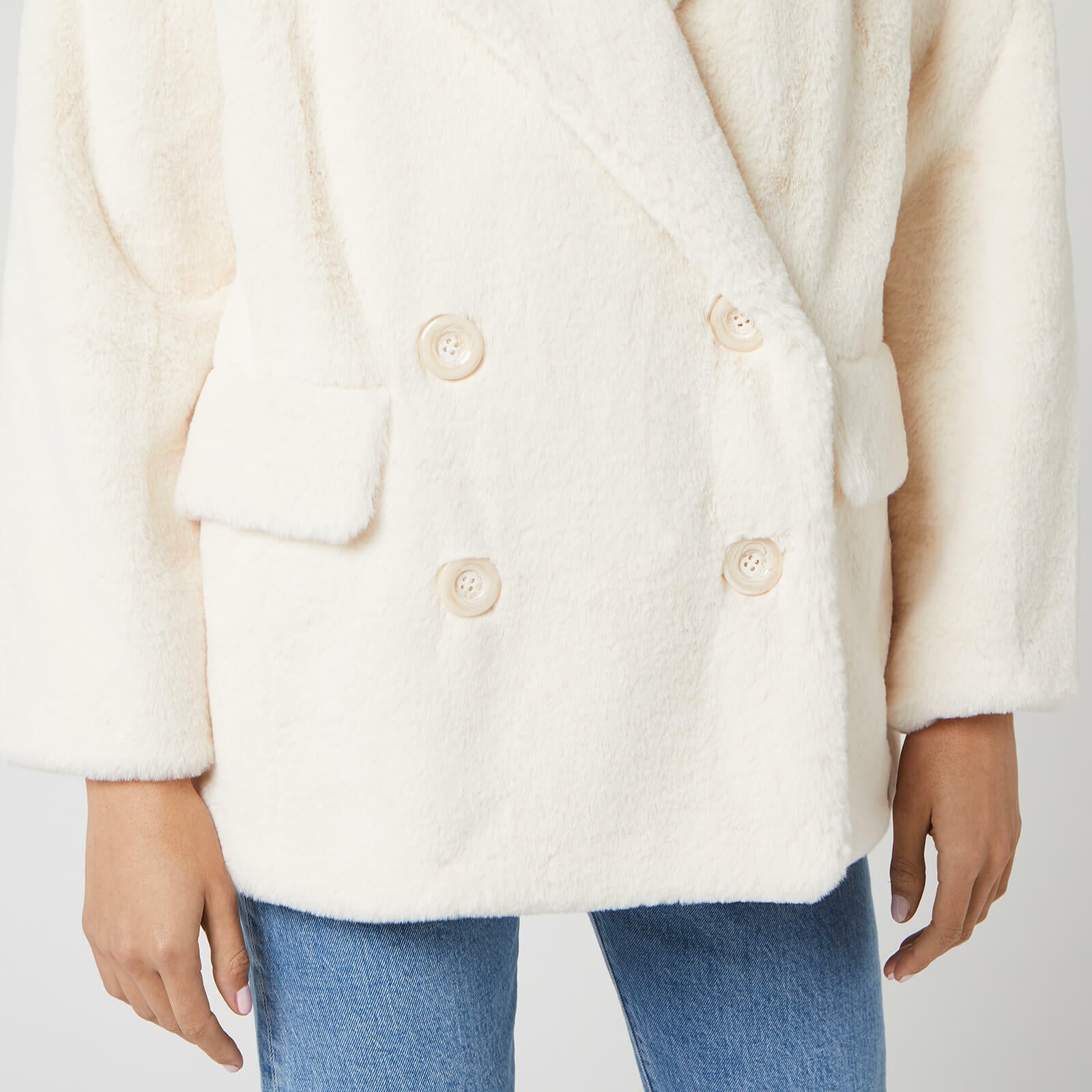 Free People Kate Faux Fur Coat, Size Large