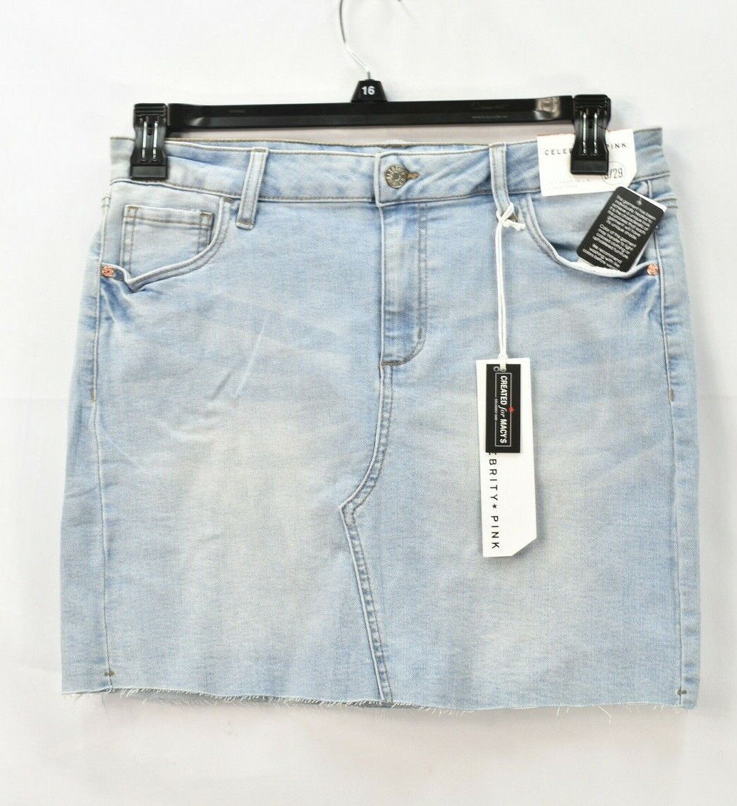 Celebrity Pink High-Rise Denim Skirt, Size 9