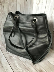 The Sak Castella Leather Boho Drawstring Bucket Bag