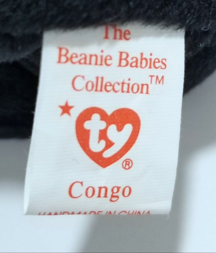 Ty Beanie Baby Congo the Gorilla 1996 RARE Original - 4160 P.V.C. Pellets