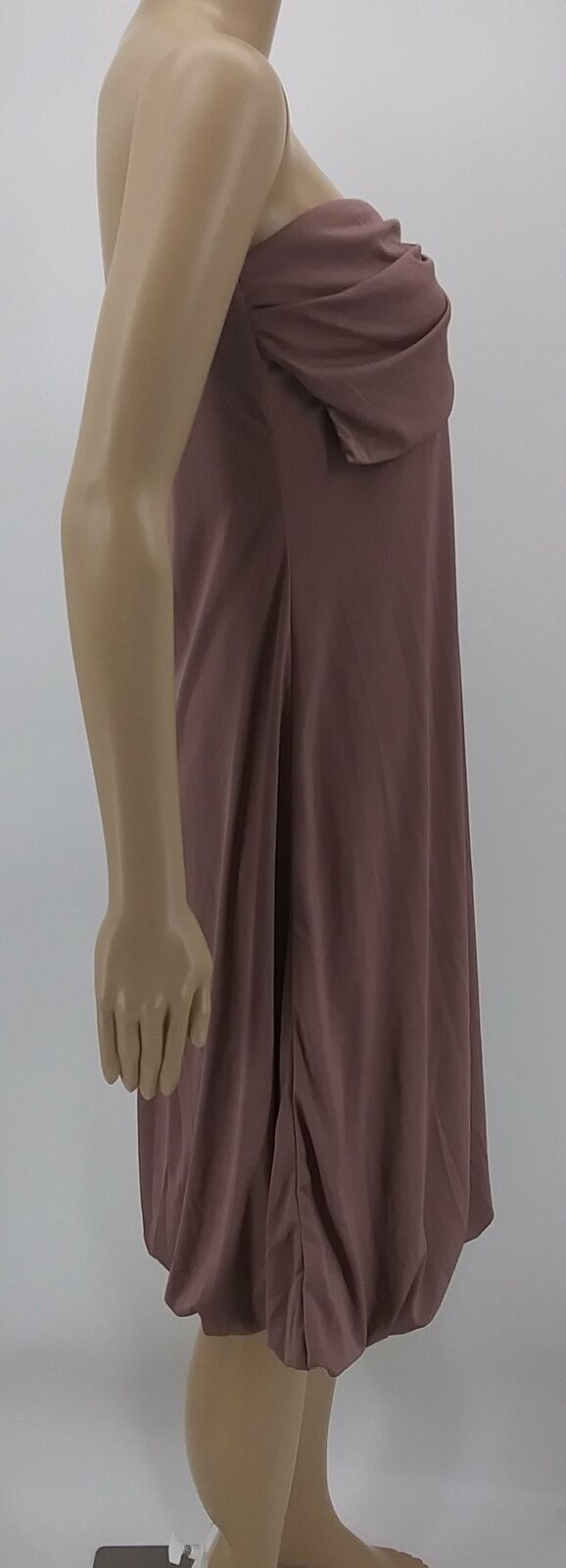 To The Max Lined Strapless Flowy Lightweight Mini Mauve Dress, Size M