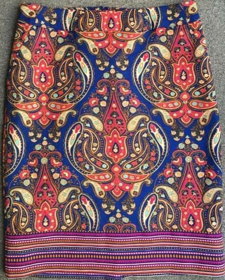 Merona Paisley Pencil Skirt, Size 4