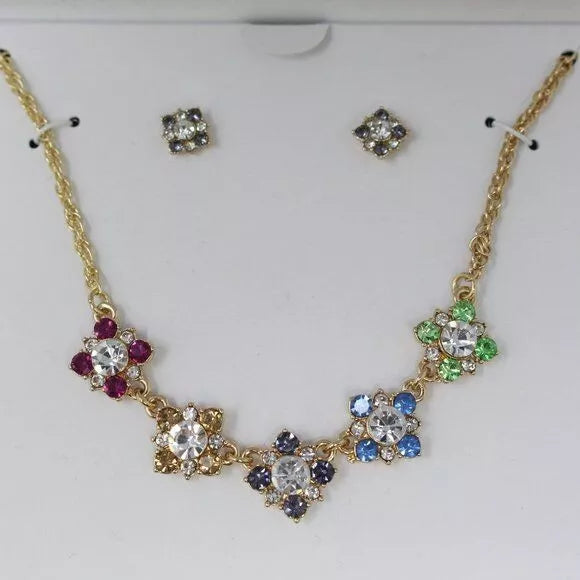 Charter Club Gold-Tone 2-PC. Set Crystal Mini-Cluster Statement