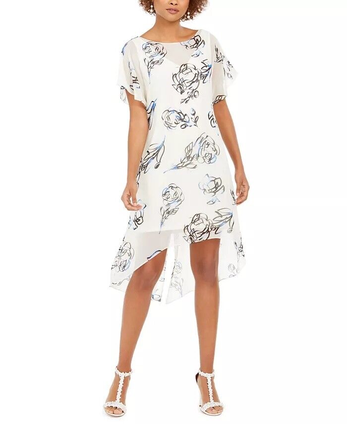 Adrianna Papell Chiffon-Overlay Dress