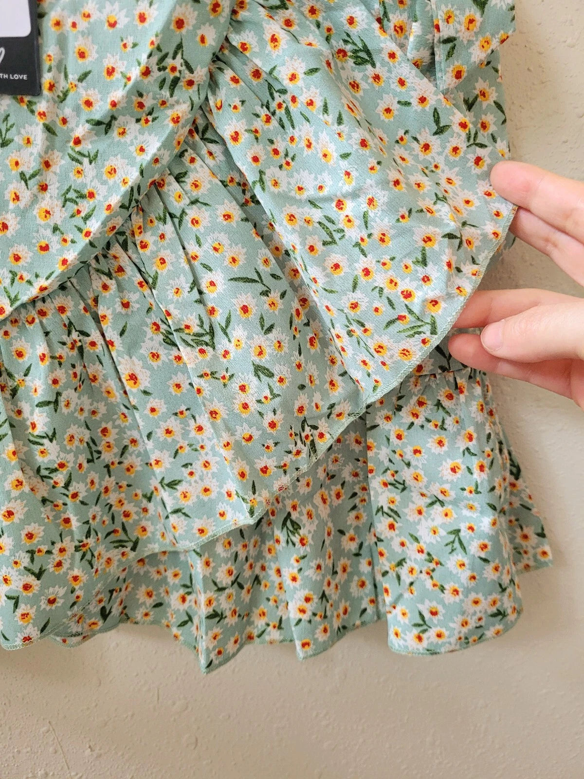 LULUS S Mint Green Flourishing Dreams Wrap Mini Skirt Women