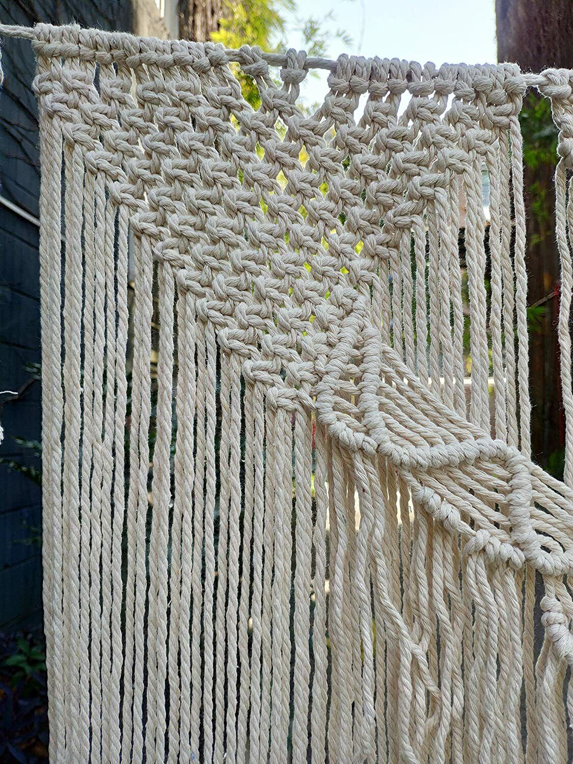 Riseon Large 71 W x 86 L Handmade Macrame Wedding Backdrop, Macrame Wedding Arch