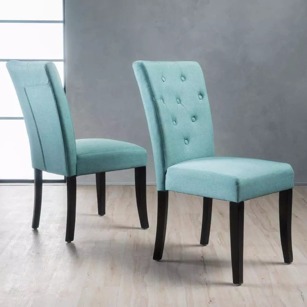 Noble House Nyomi Fabric Tufted Dining Chair (Set of 2)