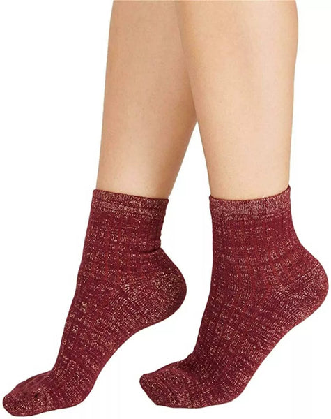 INC International Concepts 2-Pack Cozy Ribbed Shimmer Fashion Socks One Size