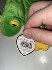 Ty Beanie Baby: Smoochy the Frog The Frog 1997 ** MANY Tag ERRORS ** PVC!