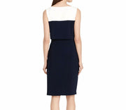 American Living Womens Julius Popover Sleeveless Party Dress, Navy, Size 16