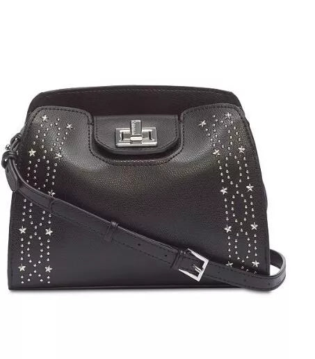 Calvin Klein Clementine Mercury Leather and Celestial Stud Embellished Crossbody