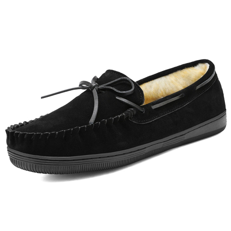 Gold Toe Mens Tie Moccasin Slippers