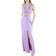 Aqua Womens Ruched Cut-Out Formal Evening Dress Gown