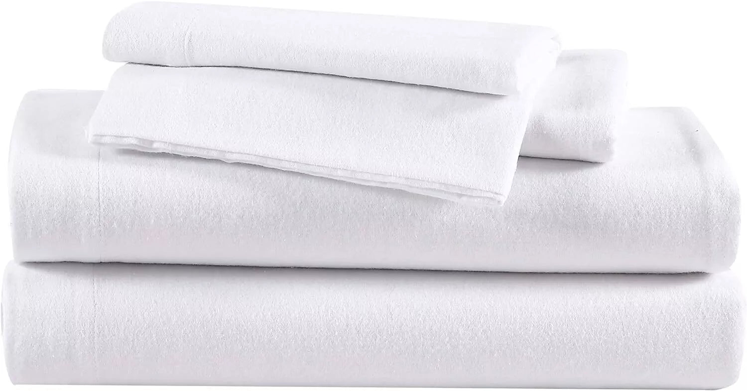 Eddie Bauer - Queen Sheets, Cotton Flannel Bedding Set, Brushed for Extra