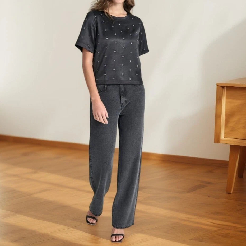 Dkny Grommet Embellished Top, XXS