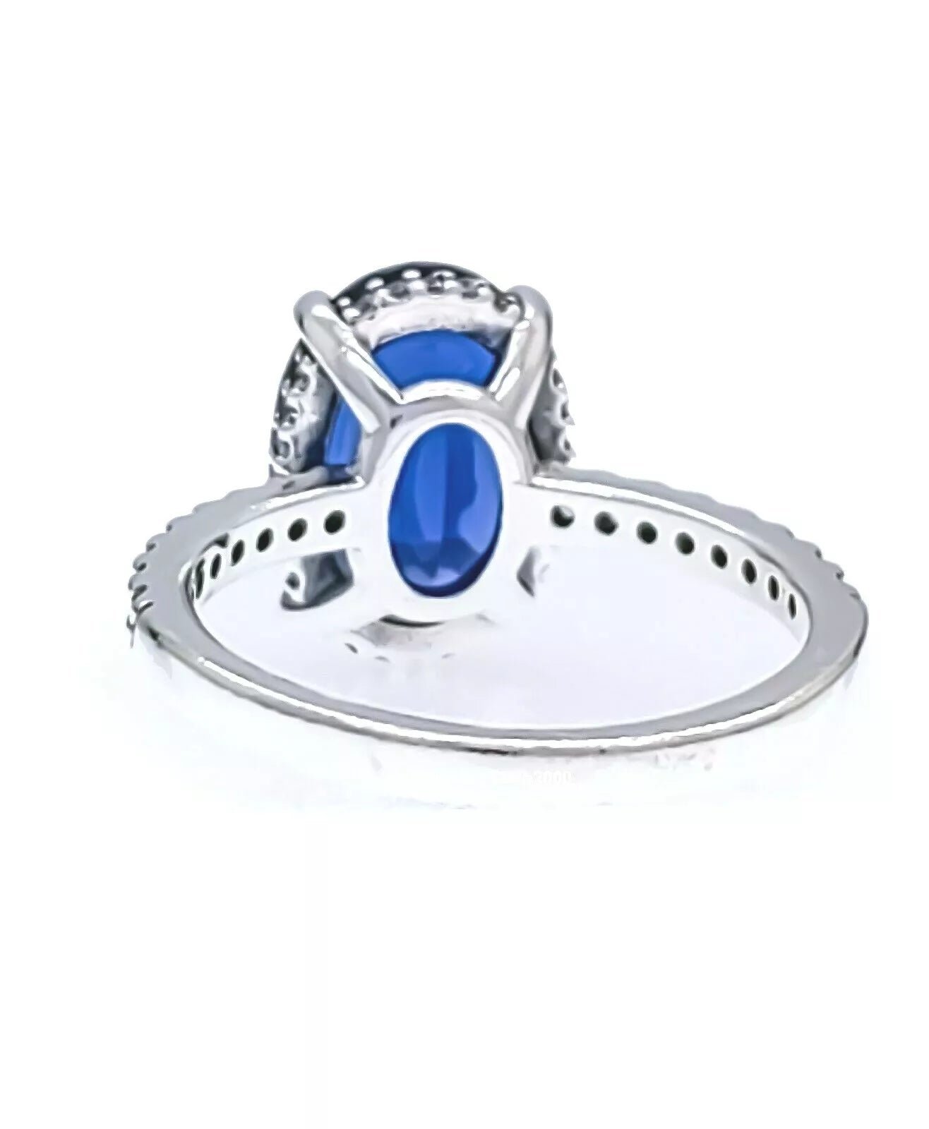 Pandora Sparkling Statement Blue Halo Ring - Ring Size 8.5