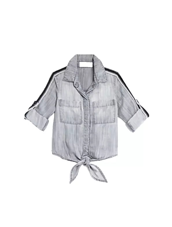 Bella Dahl Little Girls and Girls Tie-Front Pocket Shirt, Size 10