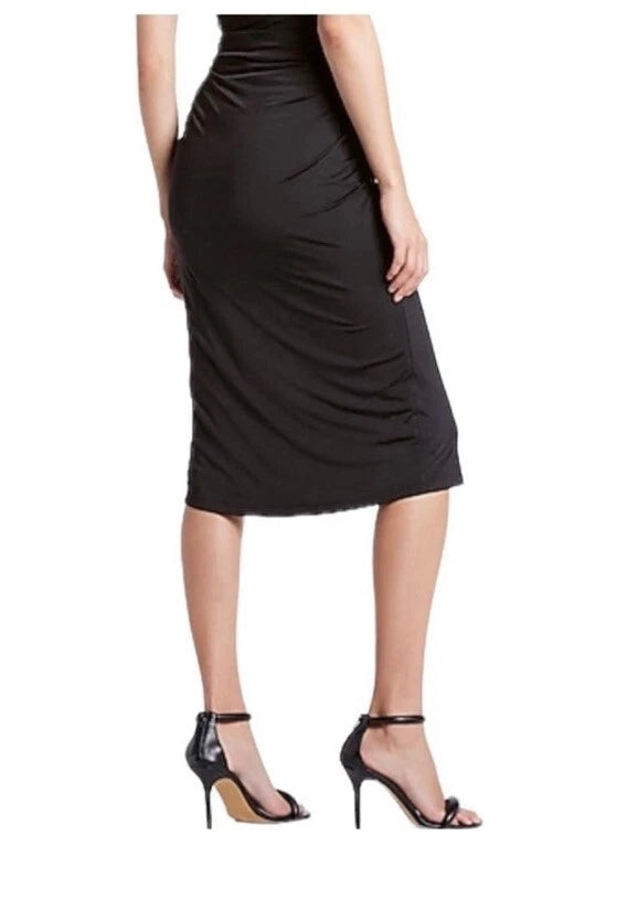 Express Body Contour Fitted Skirt Large Midi Built In Shapewear, Medium