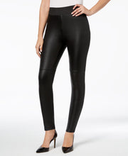 I.n.c. Shaping Pebble-Texture Faux-Leather Smoothing Leggings