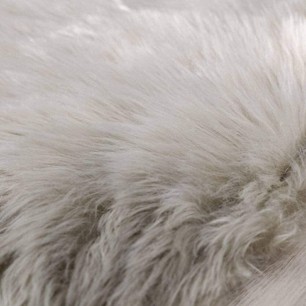 Carvapet Fluffy Shaggy Soft Faux Sheepskin Fur Area Rug, Grey, 2ft X 3ft