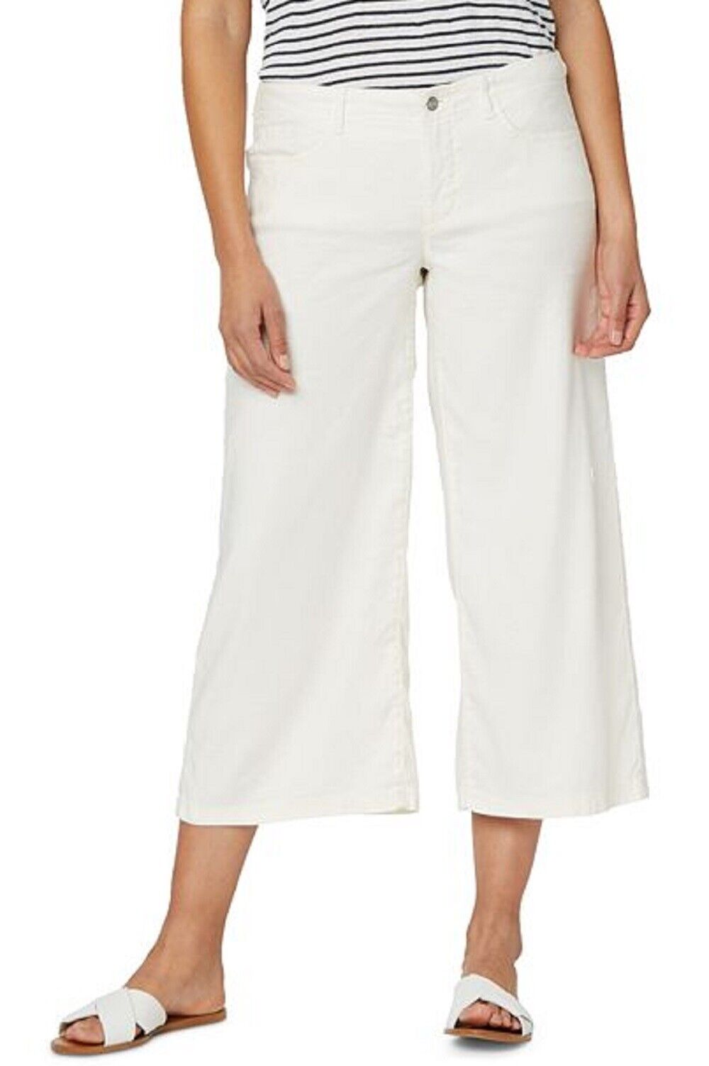 NYDJ Linen Blend Crop Wide Leg Pants